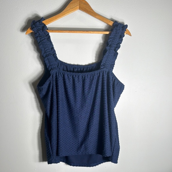 Source Unknown Blue Ruched Tank Top - Picture 3 of 6